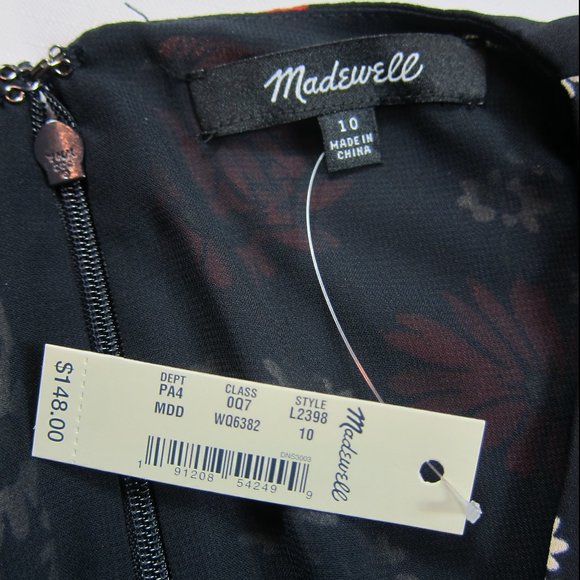 Madewell Daisy Floral Dress 10 Midi Wrap Look NEW - Picture 7 of 9